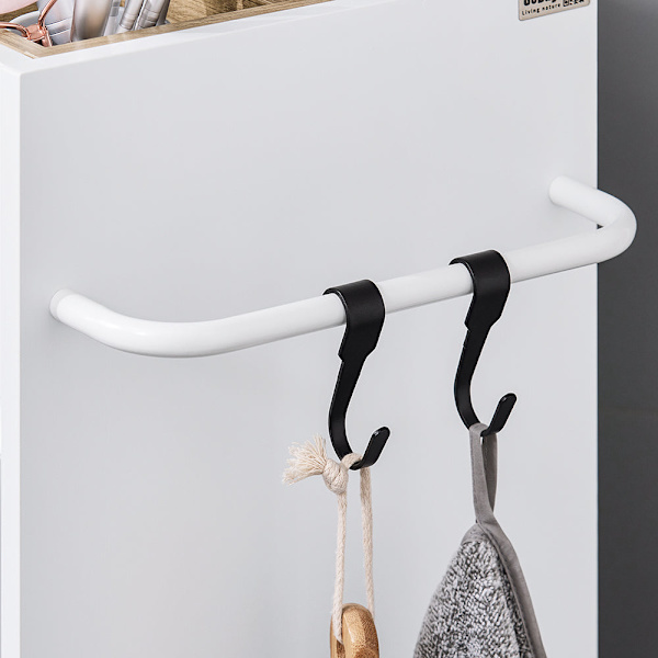 SoBuy Badrumsskåp med tvättkorg Förvaringsmöbel BZR159-W White Base cabinet with laundry basket