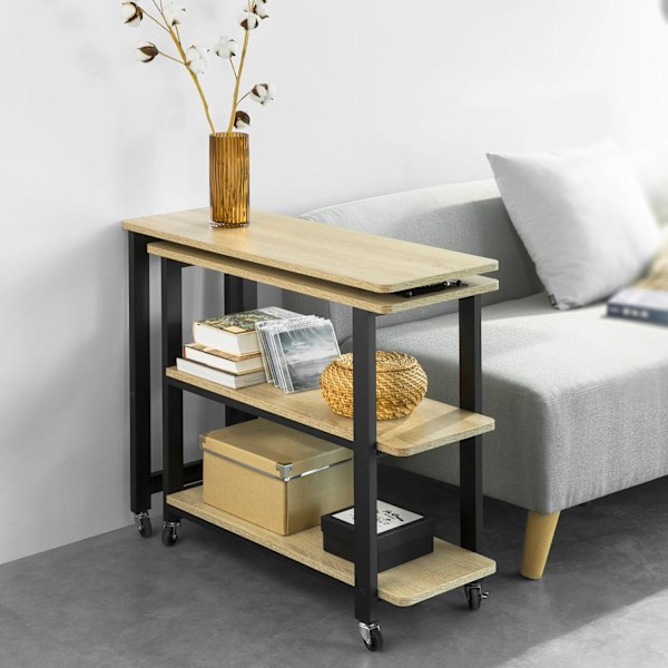 SoBuy Sidebord Sofabord Laptop-bord Naturlig sort FWT83-N Wood