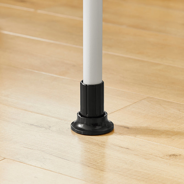SoBuy, Garderob, Klädstång, Klädställning ,vit ,KLS03 White Length 138-235cm