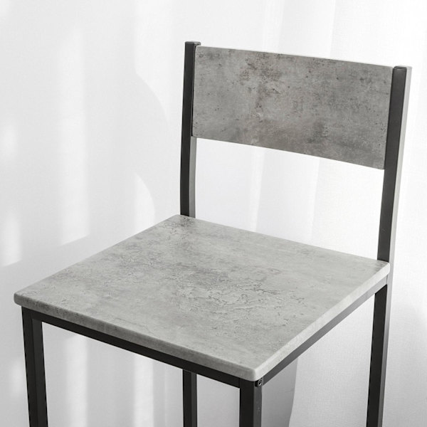 SoBuy, Høje barstole i træ, 2 stk, FST53-HGx2 Grey