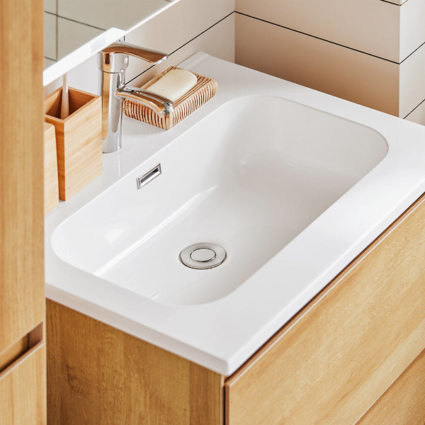 SoBuy Underskab til håndvask Badeværelsesskab Vægskab BZR174-N Under sink cabinet