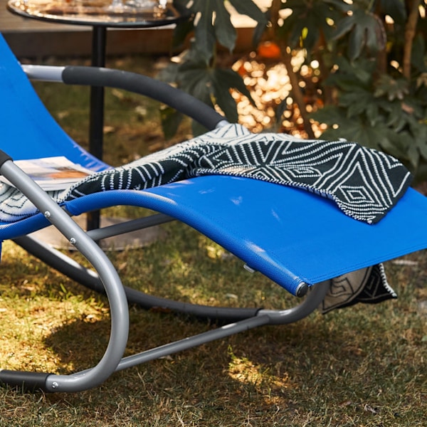 SoBuy Solstol Gungstol Loungestol Utemöbler OGS28-KB sapphire 1 Piece