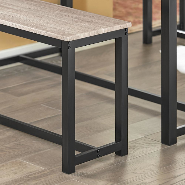 SoBuy Matbord och 4 pallar, Matgrupp, OGT25-HN Wood Table with 2 benches