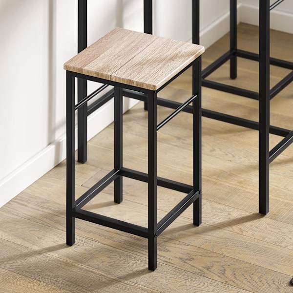 SoBuy Bordsæt med 2 taburetter Barbord Loungebord OGT10-N Wood Table with 2 stools