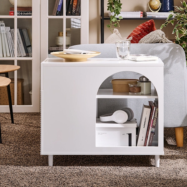 SoBuy Sidobord Soffbord Cafébord nattduksbord FBT135-W