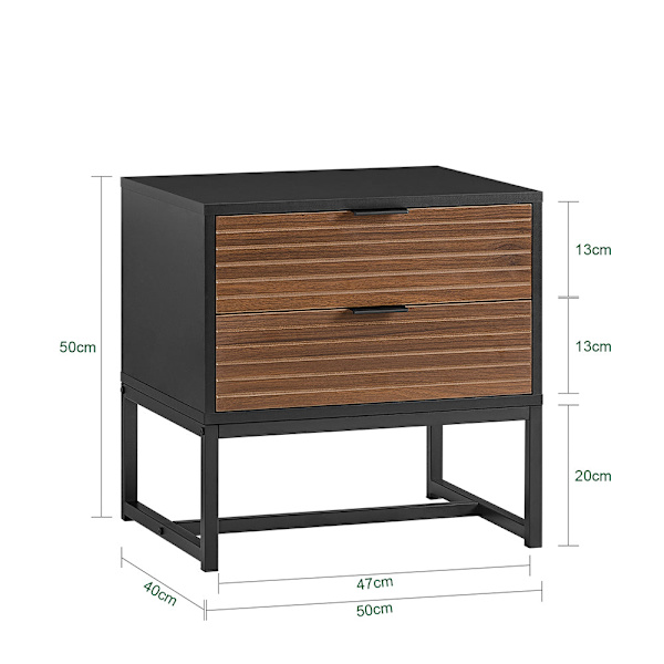 SoBuy Sengebord Sofabord Sidebord Endebord FBT156-BR