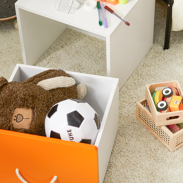 SoBuy Barnhylla Leksaksförvaring för barn förvaringsskåp KMB74-W Toy storage with 1 drawer