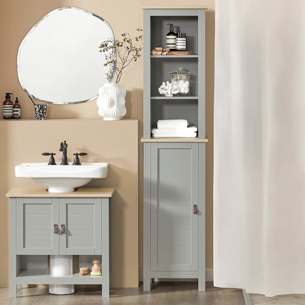 SoBuy Högskåp Högstomme m hyllplan Badrumsmöbler BZR68-HG High cabinet