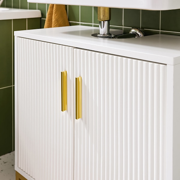 SoBuy kylpyhuone kaappi Allaskaappi 2 ovea BZR179-W Under sink cabinet
