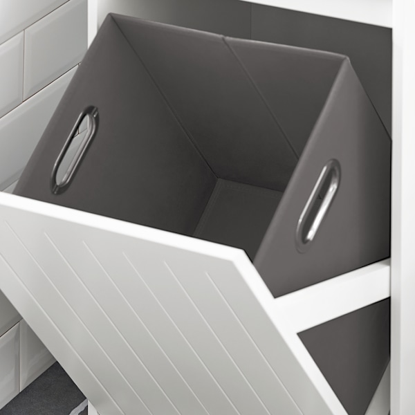 SoBuy kylpyhuone kaappi Pyykkikaappi pyykkikorin kanssa BZR110-W Laundry cabinet