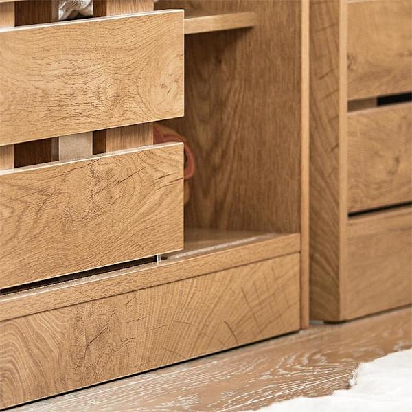 SoBuy Enkel og moderne konsolbord Skænk med skydedøre FSB65-N Wood Cabinet