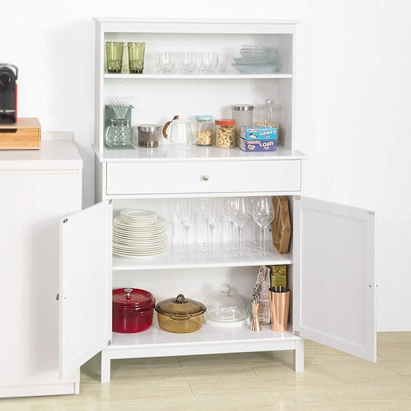 SoBuy Keittiön kaapi Lipastot Mikroaaltouuniteline FSB26-W Color W90 x D40 x H148cm