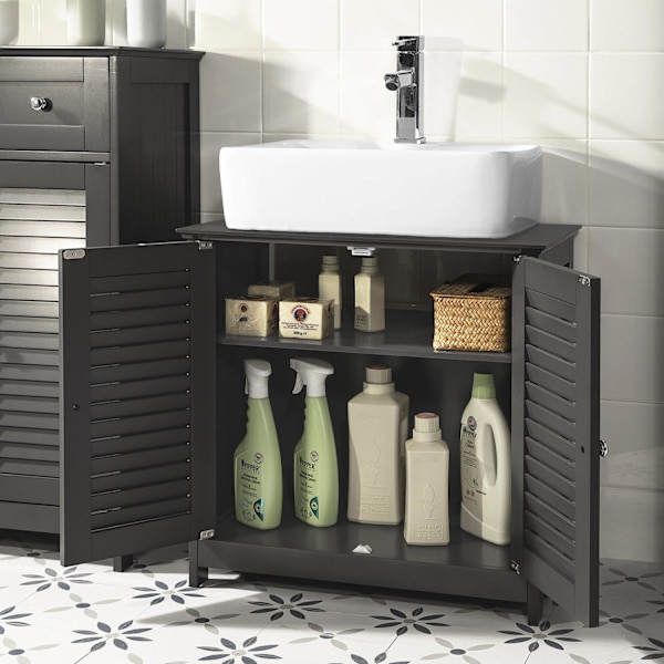 SoBuy Underskab med låger Underskab til vask FRG237-DG Gray Sink cabinet(on wall)