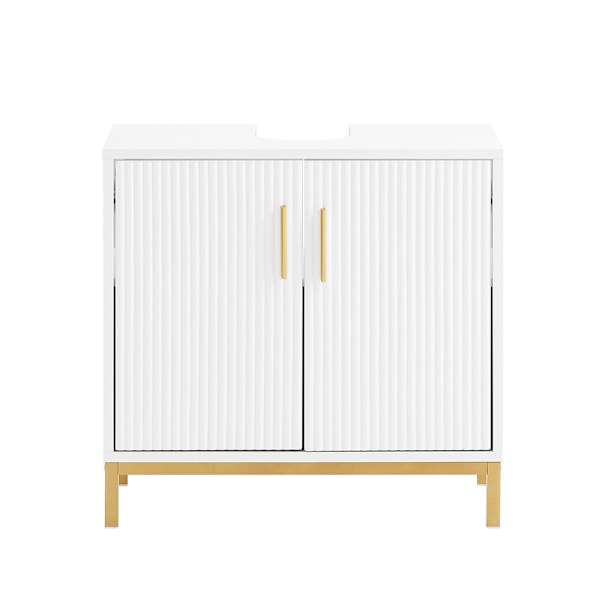 SoBuy Underskab til håndvask Badeværelsesskab 2 låger BZR179-W Under sink cabinet