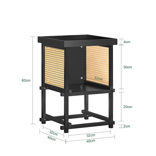 SoBuy Sidobord Soffbord Cafébord Sängbord HFBT03-SCH