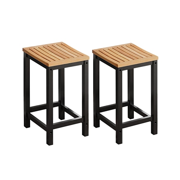 SoBuy 2 x barstolar, Barstol med fotstöd, FST29-WNx2 White Stool