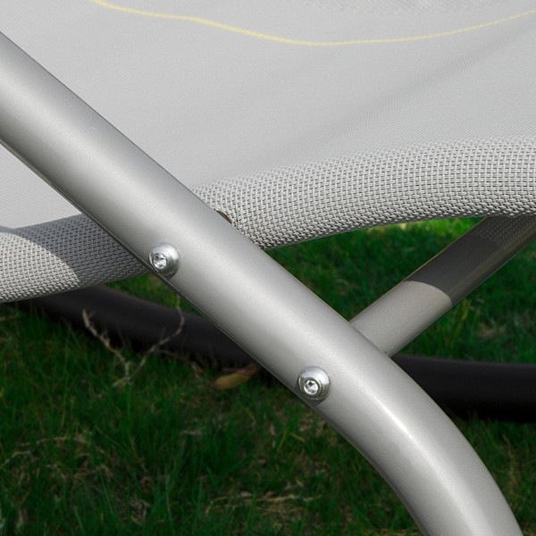 SoBuyGungstol Loungestol Utemöbler, Testad för 150 kg OGS28-HG Gray 1 Piece