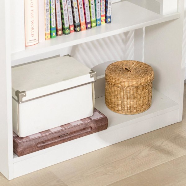 SoBuy Pladsbesparende klapbord 2 hylder skrivebord reol FWT92-W White