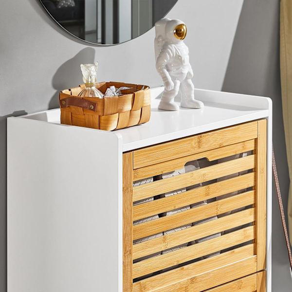 SoBuy Kapea kenkäkaappi 2 lokeroa Kenkähylly PuinenFSR108-WN Wood Cabinet