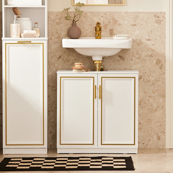 SoBuy Underskab til håndvask Badeværelsesskab BZR86-W Sink cabinet