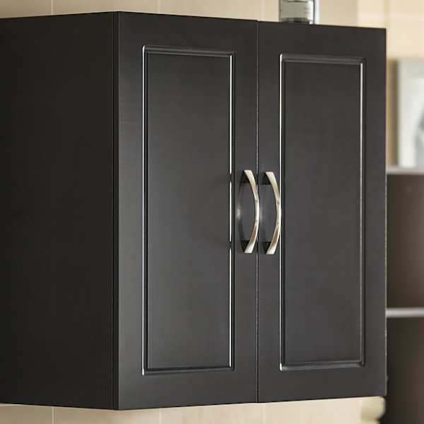 SoBuy Väggskåp med 2 dörrar Överskåp FRG231-SCH Black 60*30*60CM