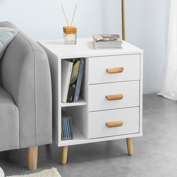 SoBuy Nattduksbord Soffbord,Sidobord,Sängbord,FBT95-W White