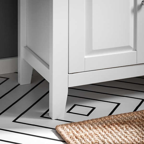 SoBuy Badeværelsesskab, Underskab til vask toiletskab FRG202-W White Sink cabinet(on wall)