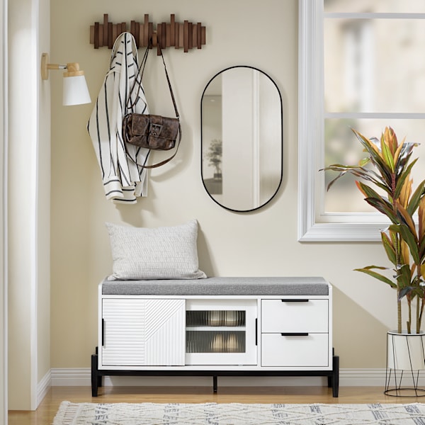 SoBuy Kenkäkaappi Kenkäpenkki liukuovilla FSR187-W 110*35*51cm