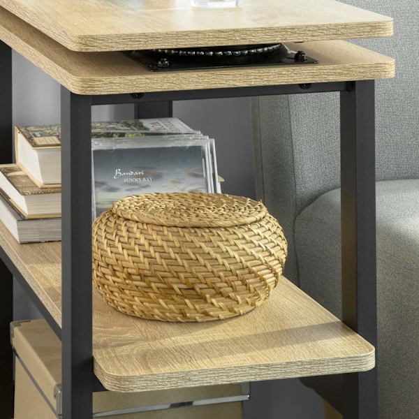 SoBuy Sidebord Sofabord Laptop-bord Naturlig sort FWT83-N Wood