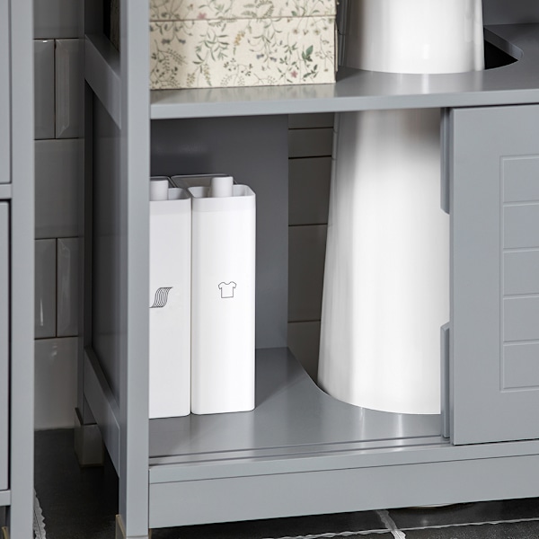SoBuy Tvättställsskåp Underskåp FRG128-II-SG Grey Sink cabinet(on floor)