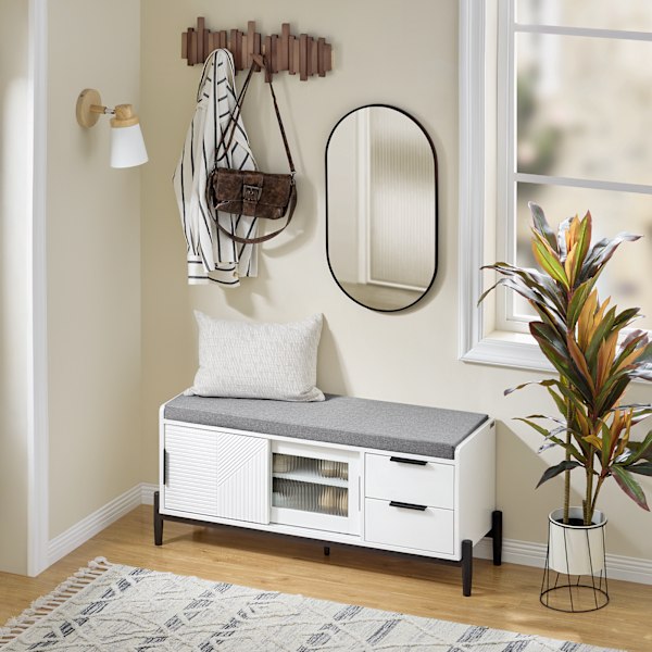 SoBuy Kenkäkaappi Kenkäpenkki liukuovilla FSR187-W 110*35*51cm