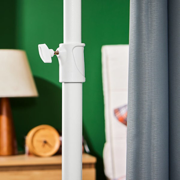 SoBuy Mörkläggningsgardin med justerbar metallstång KLS12-DG Dark grey L(162–266 cm)*H(199–262 cm)