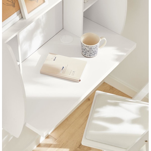 SoBuy Seinään työpöytä Tietokonepöytä Toimistopöytä FWT18-W White W82 x D39 x H60cm