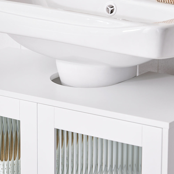 SoBuy Hjørneunderskab Underskab til håndvask 2 låger BZR115-II-W Sink cabinet(on wall)