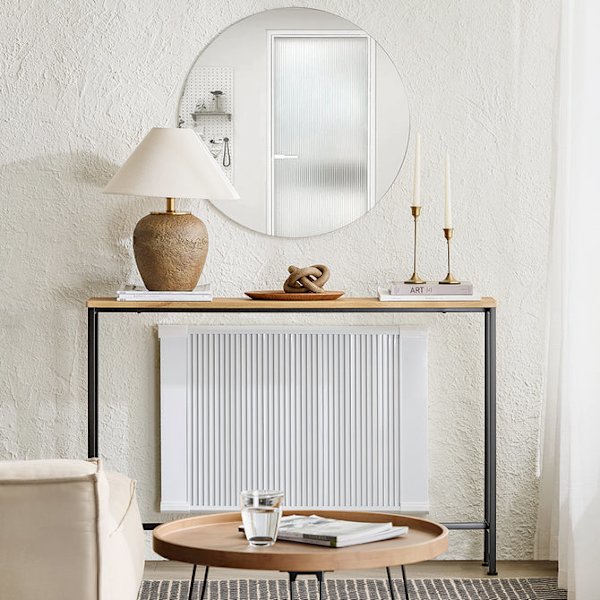 SoBuy Smalt avlastningsbord Soffbord Hallmöbler FSB19-L-E Light brown L120*B20*H81cm
