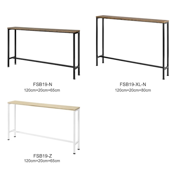 SoBuy Dekorativt konsolbord til entréen/stuen FSB19-XL-N Brown L120*B20*H80cm