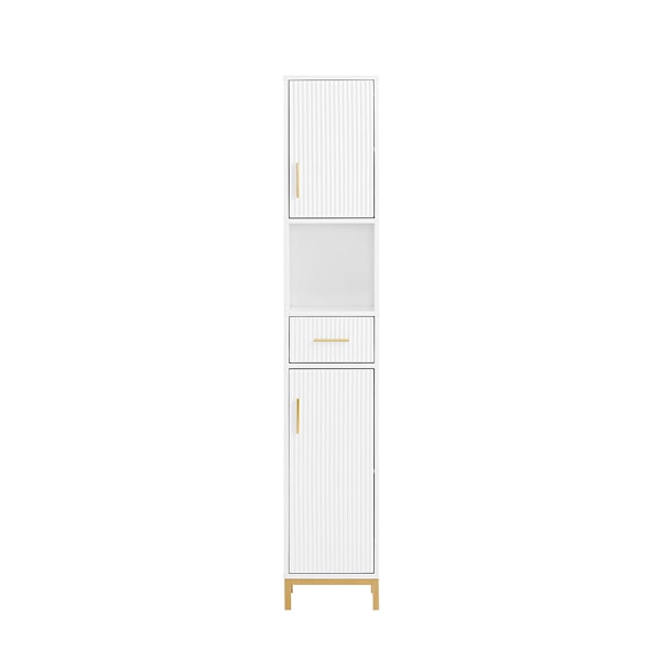 SoBuy Kylpyhuonekaappi Korkea kaappi BZR181-W High cabinet