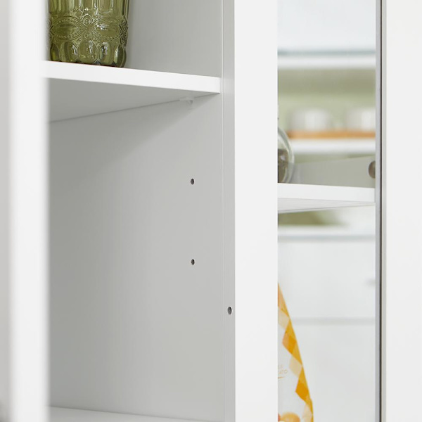 SoBuy Køkkenvogn Køkken Mobilt Rullebord Serveringsvogn FKW75-WN White