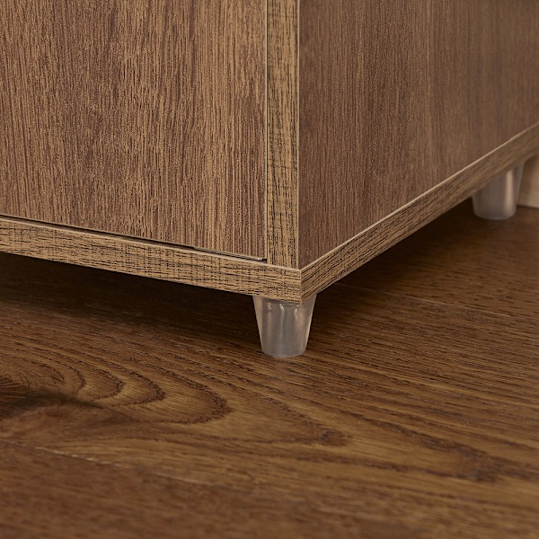 SoBuy Pyykkikaappi Kylpyhuone kaappi Korkea kaappi BZR34-PF Wood