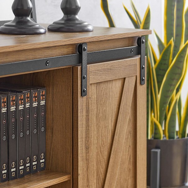 SoBuy Enkel konsolbord i træ Skænk med skydedøre FSB60-BR Wood Cabinet with 2 doors