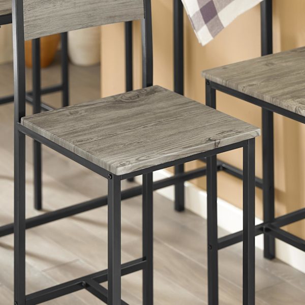 SoBuy Baaripöytä ja 4 tuolia Ruokailuryhmä OGT14-N Wood Rectangular table with 4 chairs