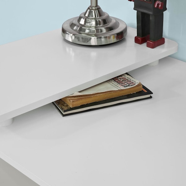 SoBuy Skrivbord med bokhylla och lådor Databord FWT35-W Vit W101 x D60 x H76cm