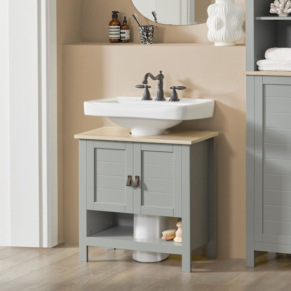 SoBuy Badeværelsesskab Underskab Underskab til vask BZR69-II-HG Sink cabinet(on floor)