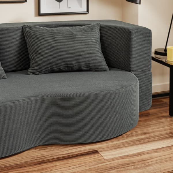 SoBuy soffa säng transformerbar sfoderbar Mörkgrå 177.0×107.0×32.0 cm FST101-DG