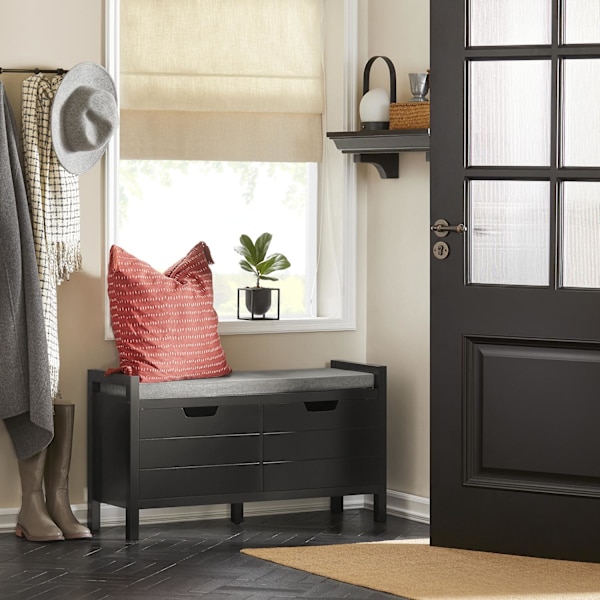 SoBuy Säilytyspenkki Kenkähylly Kenkäkaappi FSR63-SCH Black