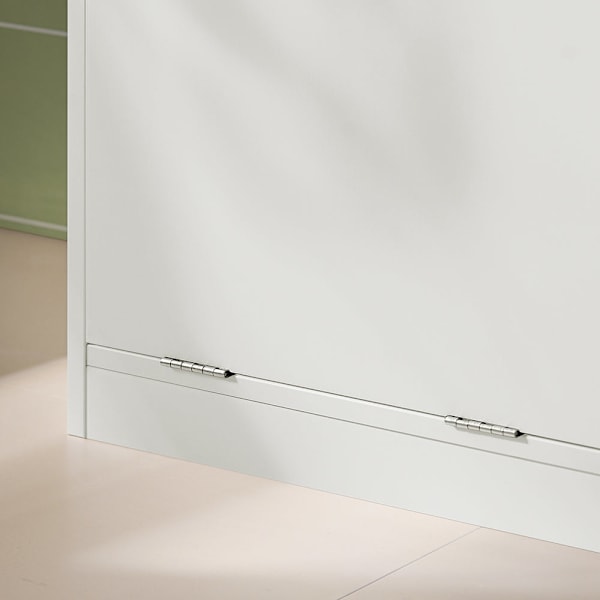 SoBuy Badrumsskåp Med Tvättkorger BZR79-W White Laundry cabinet