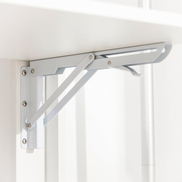 SoBuy Pladsbesparende klapbord 2 hylder skrivebord reol FWT92-W White