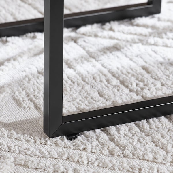 SoBuy, 2 redeborde | Sofabord | Sofabord sort, FBT42-N Wood