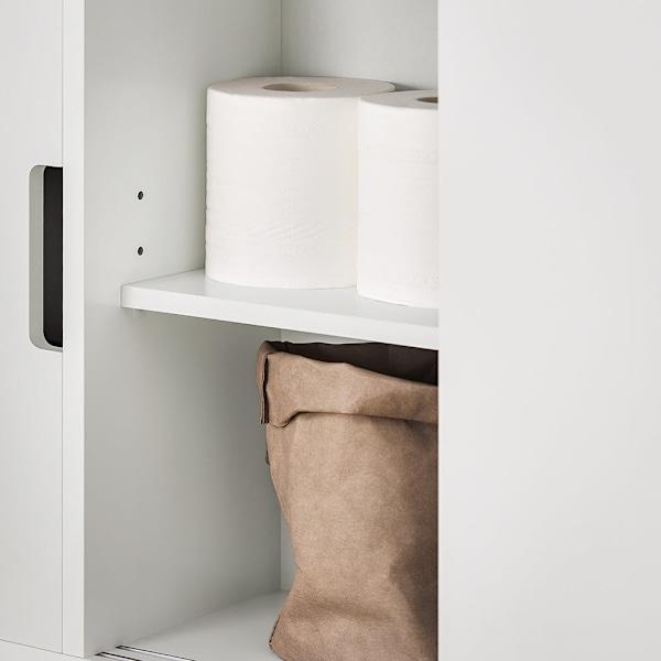 SoBuy Badevogn Fritstående badeværelsesskab,BZR02-W White.  W70 x D20 x H71cm