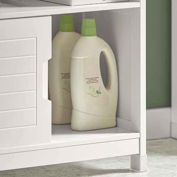 SoBuy Tvättställsunderskåp Badrumsskåp Badrumshylla FRG128-W White Sink cabinet(on wall)